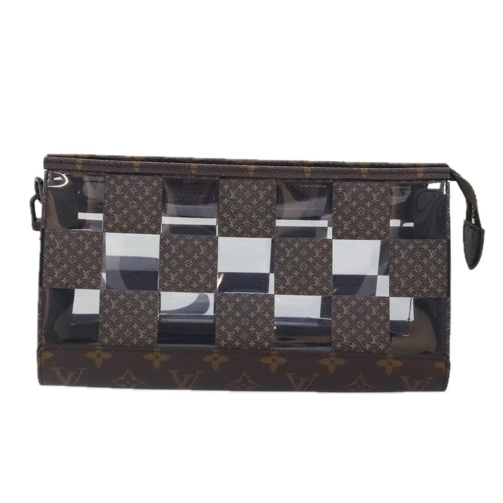 Louis Vuitton Monogram Chess Stand Pouch Brown